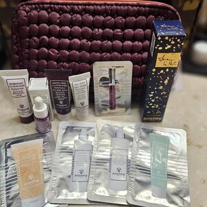 Sisley Skincare and Makeup Set with Burgundy Bag
